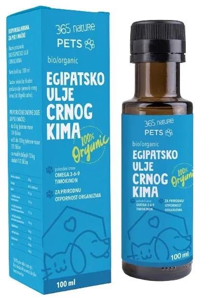 365 NATURE Pets ORGANIC Ulje crnog kima za pse i mačke, 100ml - Image 2