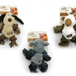 ALL FOR PAWS Lamb Cuddle Rope Animal s konopcem, 17x17x10cm, razni likovi