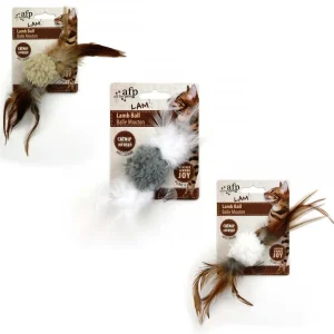 ALL FOR PAWS Lamb Lamb Ball sa zvukom ptice i catnipom, 5cm, razne boje