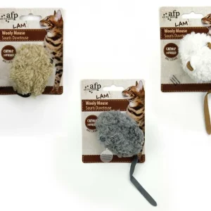 ALL FOR PAWS Lamb Wooly Mouse sa zvukom miša i catnipom, 7cm