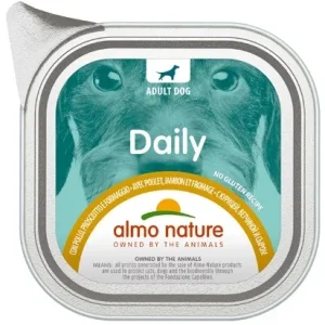 ALMO NATURE Daily, s piletinom, šunkom i sirom, pašteta za pse, 100g