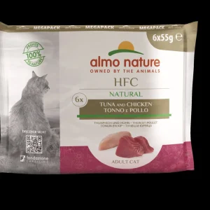 ALMO NATURE HFC Natural Multipack, konzerva za mačke, piletina i tuna, 6x55g