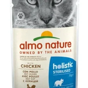 ALMO NATURE Holistic Sterilized, s piletinom, vrećica za ster. mačke, 70g