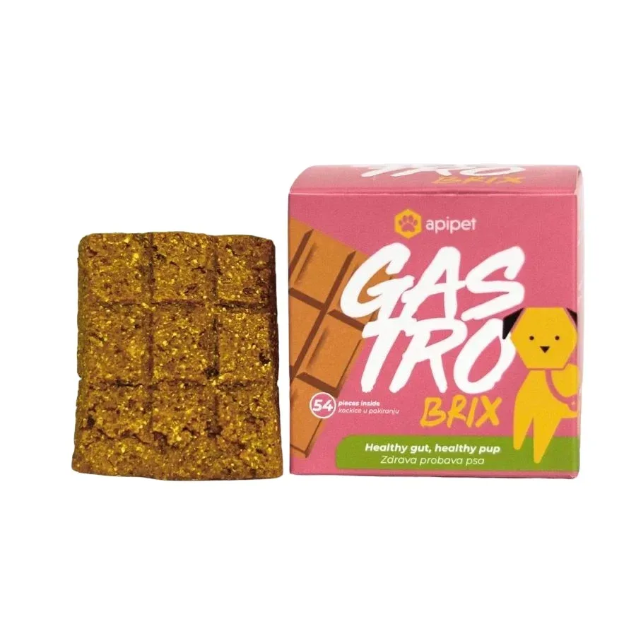 APIPET Brix Gastro, poslastica i dodatak prehrani za pse, 54 kom, 174g