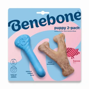 BENEBONE Igračka za pse PUPPY RubberBone/Wishbone, aroma slanine XS