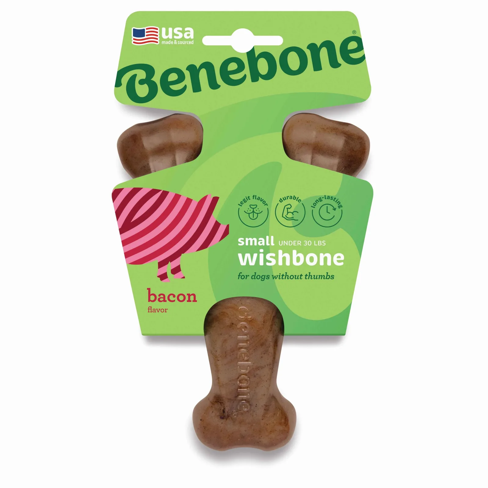 BENEBONE Igračka za pse Wishbone, aroma slanine - Image 2