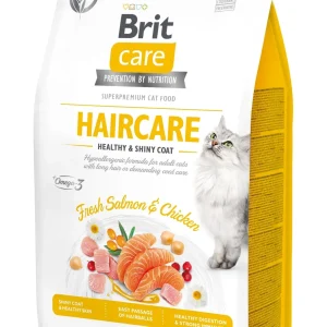 BRIT CARE Cat Haircare Healthy&Shiny Coat, bez žitarica, 0,4 kg