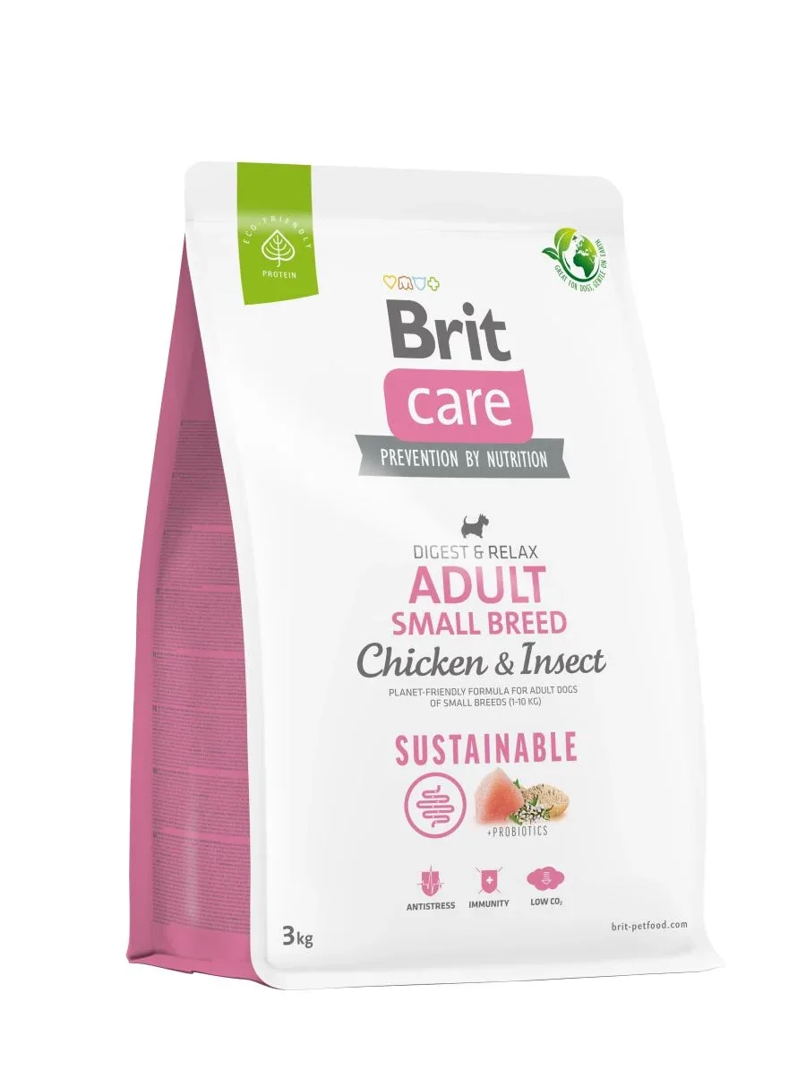 BRIT CARE Digestion & Relax Sustainable Small breed, piletina s insektima - Image 2