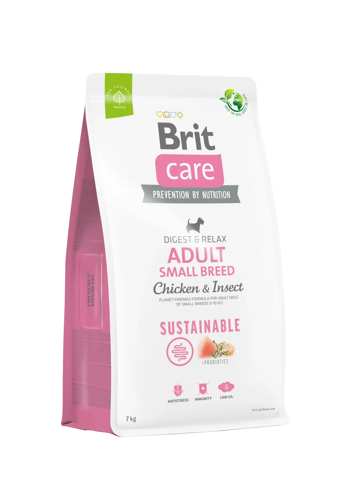 BRIT CARE Digestion & Relax Sustainable Small breed, piletina s insektima