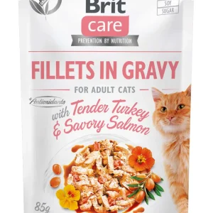 BRIT CARE Fileti puretine i lososa u umaku, za mačke, 85g