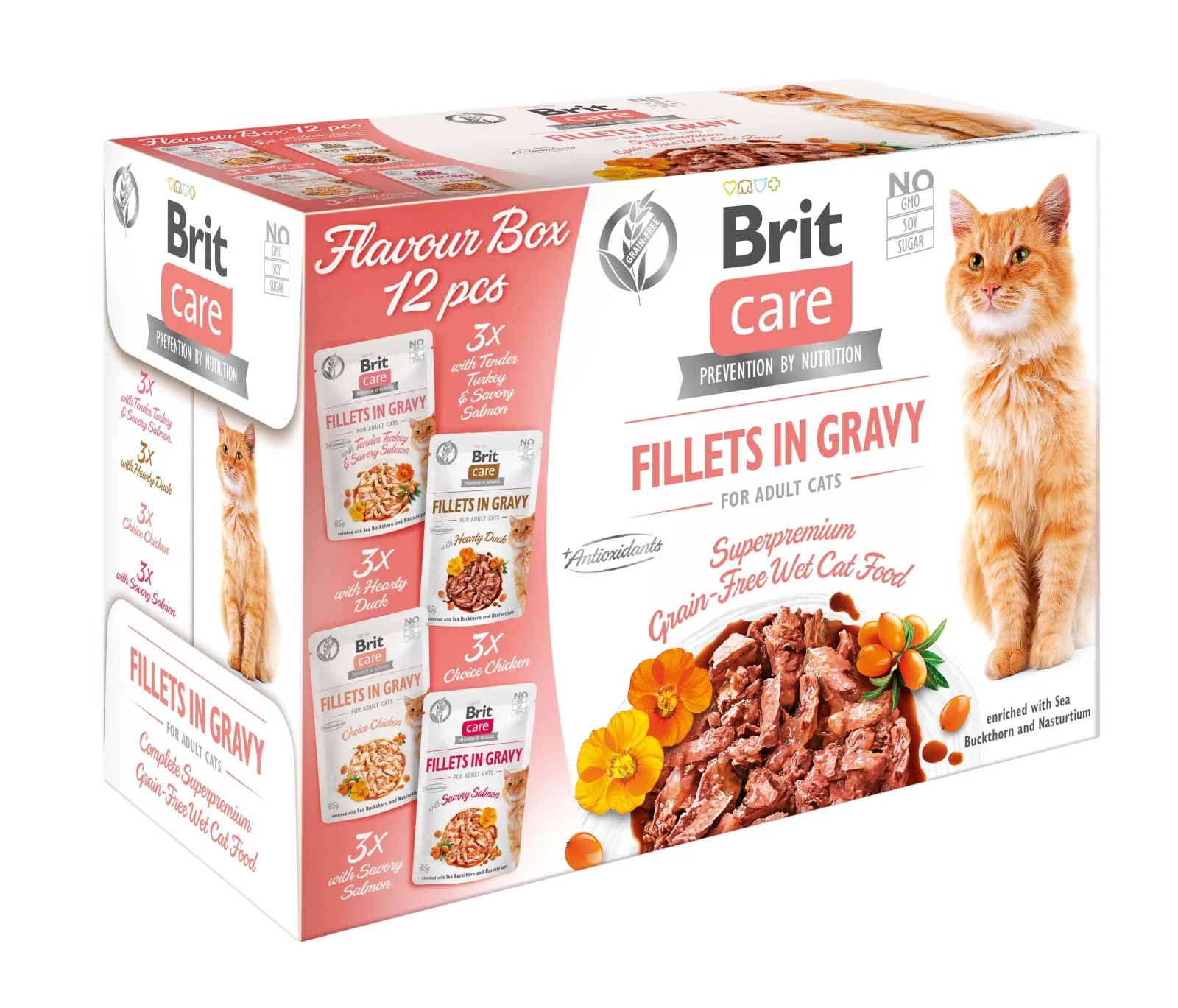 BRIT CARE Flavour box, fileti u umaku, razni okusi, 12x85g
