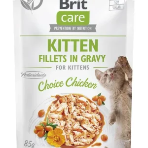 BRIT CARE KITTEN, fileti piletine u umaku, bez žitarica, 85g