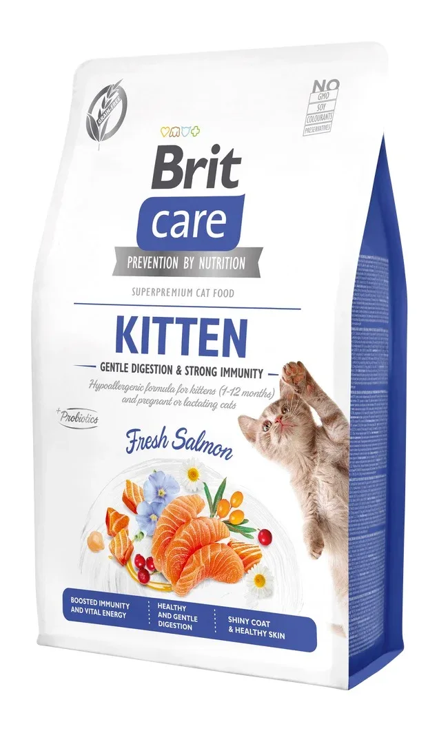 BRIT CARE KITTEN Gentle Digestion & Strong Immunity, losos, bez žitarica - Image 2