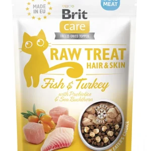 BRIT CARE Raw Treat Hair&Skin, riba/puretina, liofizir. poslastica za mačke, 40g