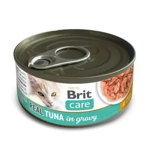 BRIT CARE Real, mesni komadići tune u umaku, 80g