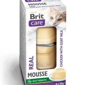 BRIT CARE Real Mousse, piletina s kozjim mlijekom, 6x25g