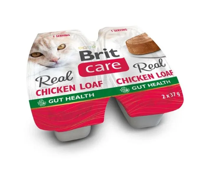 BRIT CARE Real, Štruca, mesni komadići piletine, 2x37g