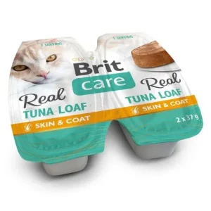 BRIT CARE Real, Štruca, mesni komadići tune, 2x37g