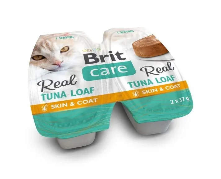 BRIT CARE Real, Štruca, mesni komadići tune, 2x37g