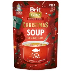 BRIT CARE Soup Christmas, juha za mačke, s ribom, povrćem i ružmarinom, 75g
