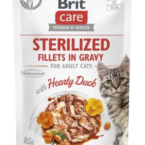 BRIT CARE Sterilised, fileti s pačetinom u umaku, bez žitarica, 85g