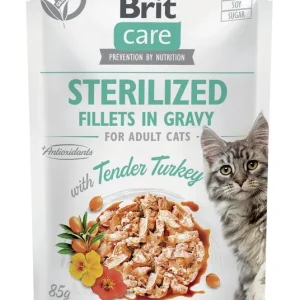 BRIT CARE Sterilised, fileti s puretinom u umaku, bez žitarica, 85g