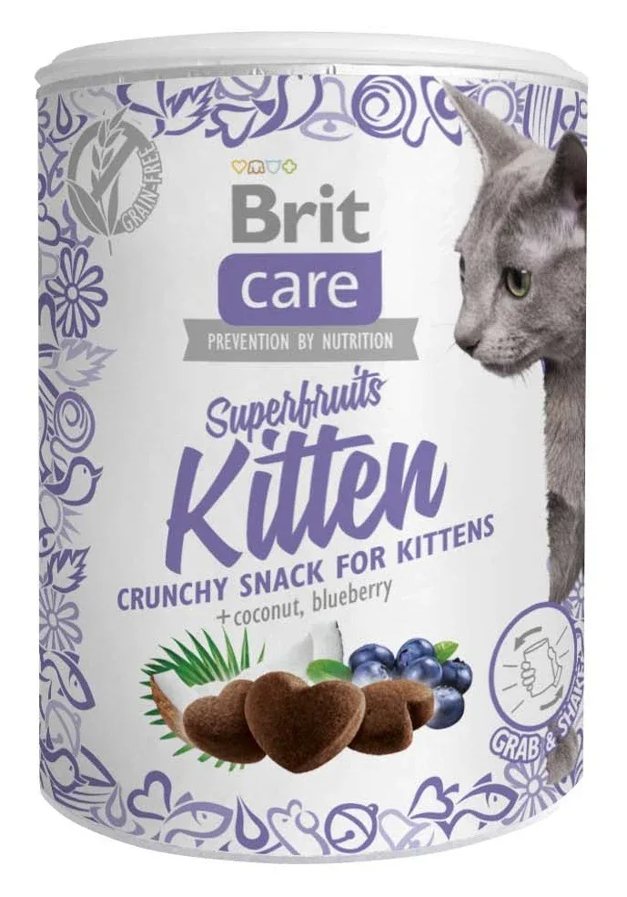 BRIT CARE Superfruits KITTEN, hrskava poslastica, bez žitarica, 100 g