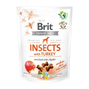 BRIT Crunchy poslastica, insekti s puretinom i jabukama, 200 g