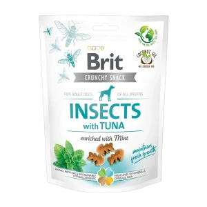 BRIT Crunchy poslastica, insekti s tunom, obogaćeno mentom, 200 g