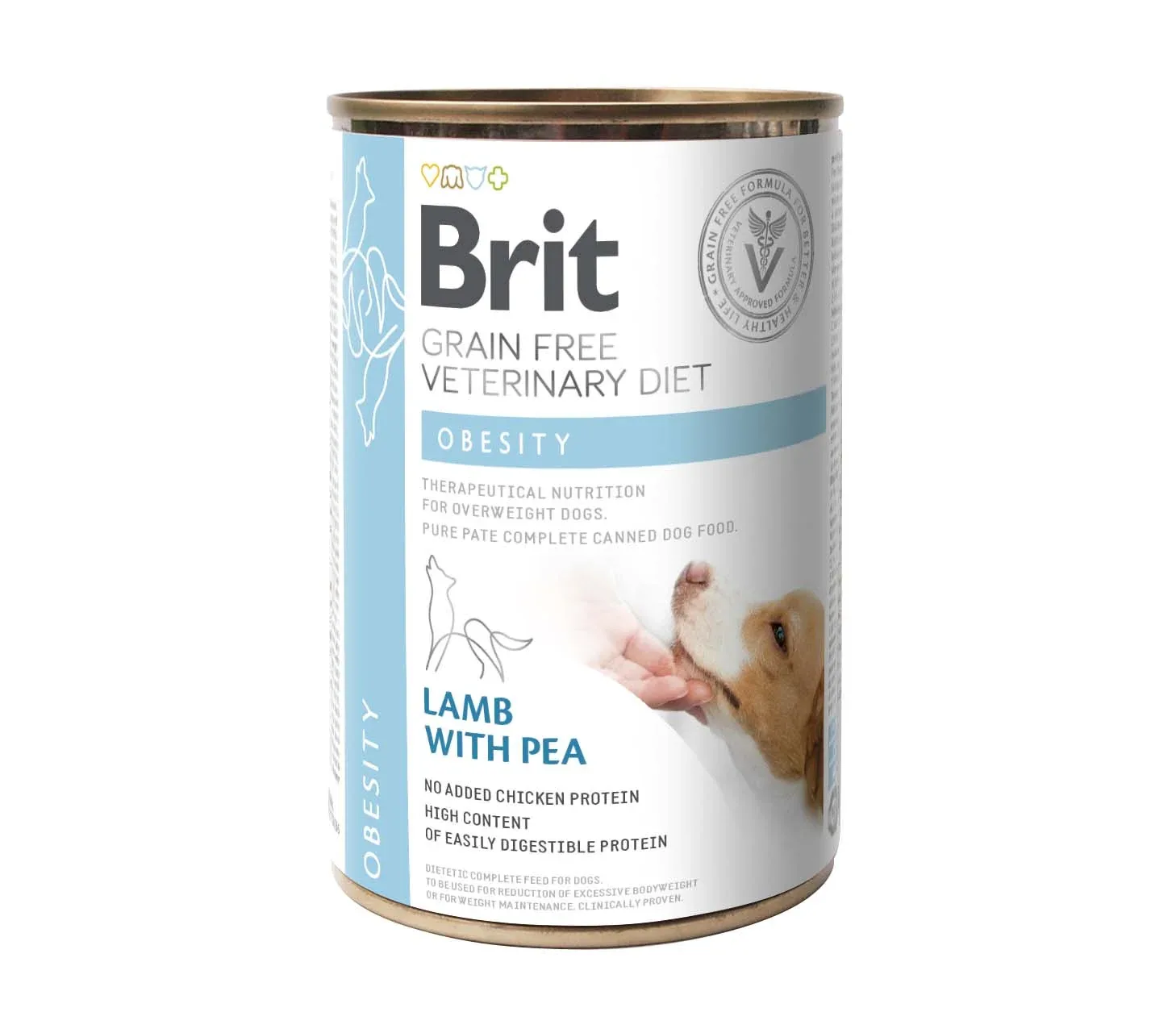 BRIT GF VD Dog Obesity, smanjenje prekomjerne tjelesne mase, konz.400g