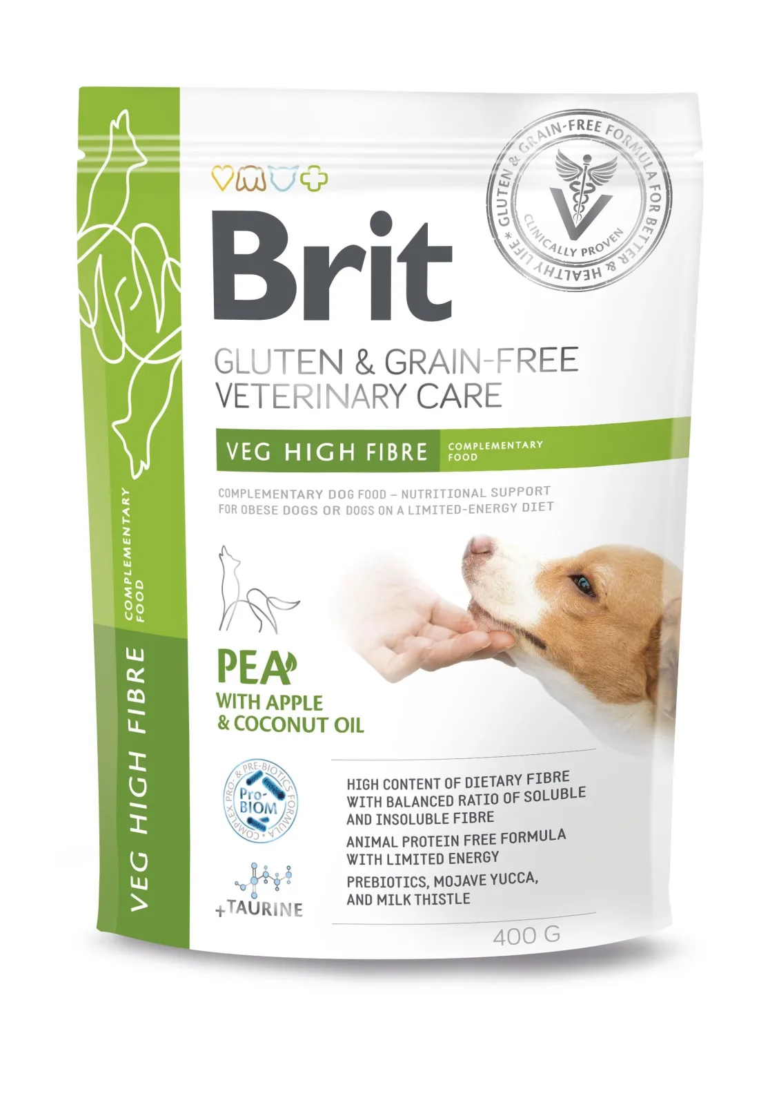 BRIT GF Veterinary Diets Dog Veg High Fibre, za prekomjernu težinu,, 400 g