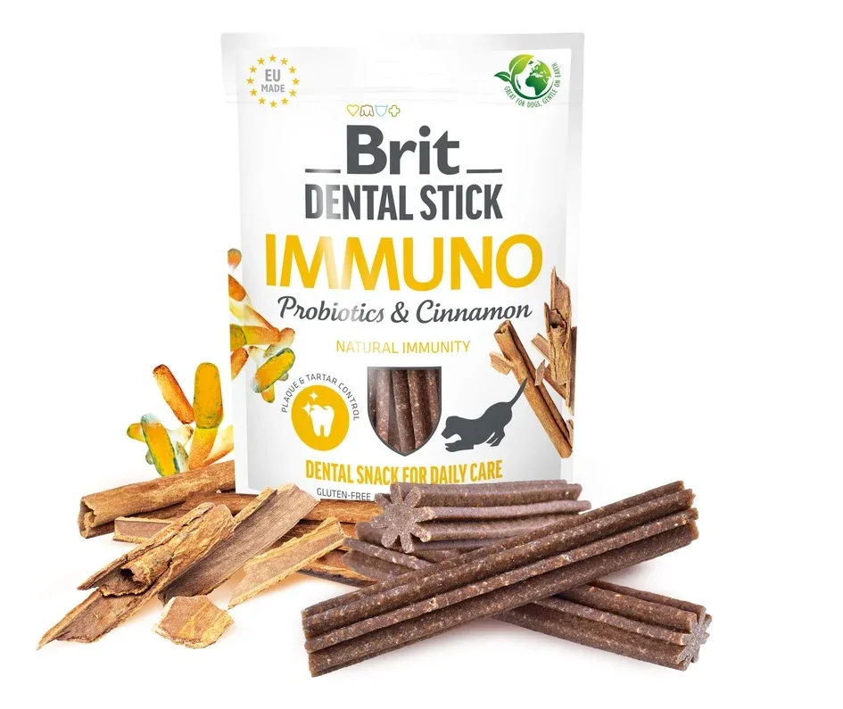 BRIT Immuno, dentalna poslastica za pse s dodatkom probiotika i cimeta, 7kom
