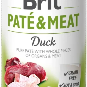 BRIT Paté & Meat, pačetina, pašeta i komadići mesa, bez žitarica, 400g