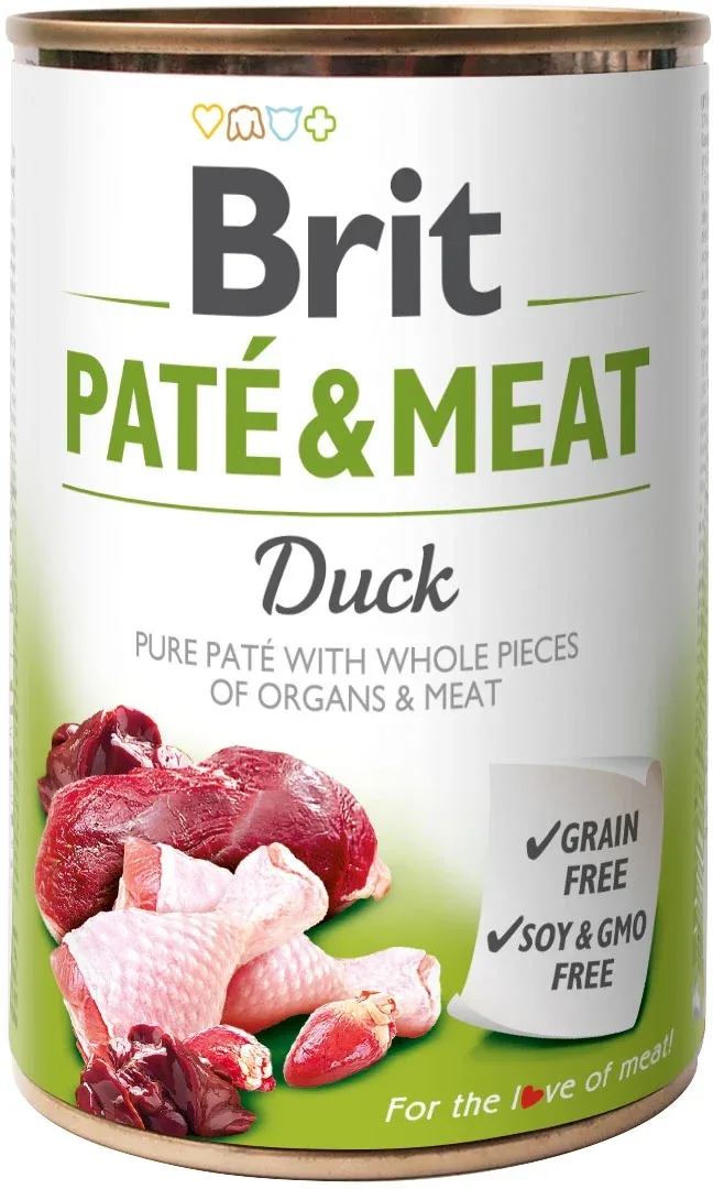 BRIT Paté & Meat, pačetina, pašeta i komadići mesa, bez žitarica, 400g