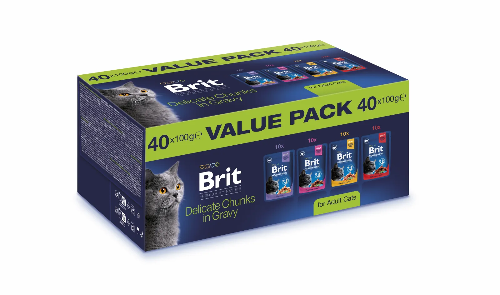 Brit Premium by Nature Cat Multipack za mačke 40x100g