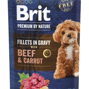 BRIT PREMIUM by Nature Dog, fileti s govedinom i mrkvom u umaku, 85g