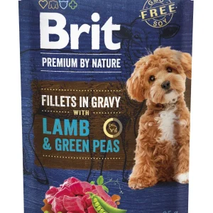 BRIT PREMIUM by Nature Dog, fileti s janjetinom i graškom u umaku, 85g