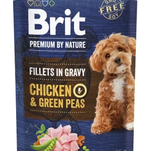 BRIT PREMIUM by Nature Dog, fileti s piletinom i graškom u umaku, 85g