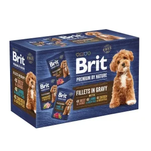 BRIT PREMIUM by Nature Dog Multipack, fileti u umaku, goved/janjet/pilet, 12x85g