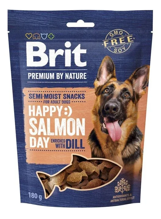 BRIT PREMIUM by Nature Happy Snack, s lososom i koprom, 180g