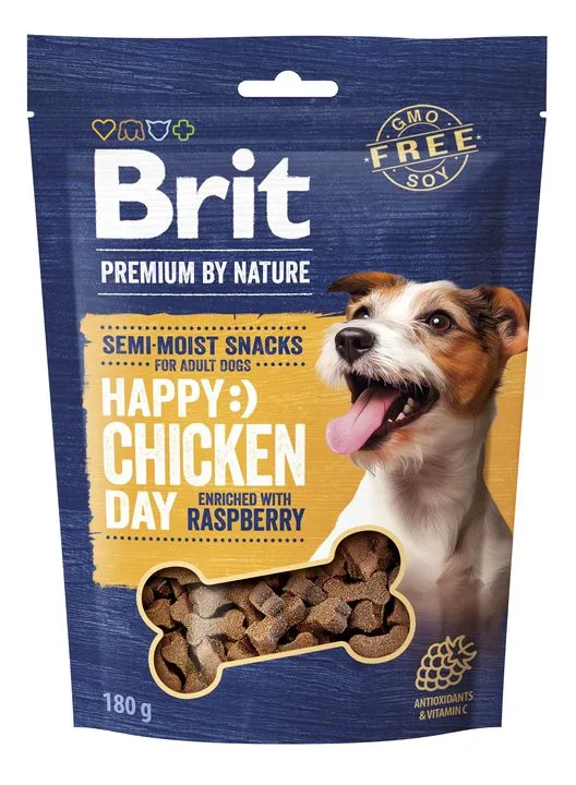 BRIT PREMIUM by Nature Happy Snack, s piletinom i malinom, 180g