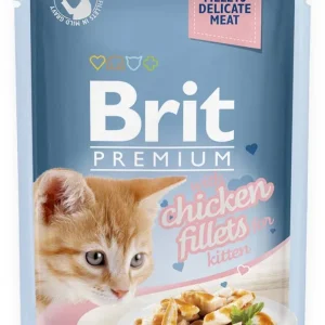 BRIT PREMIUM Fileti u umaku KITTEN, s piletinom, 85 g
