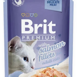 BRIT PREMIUM Fileti u želeu s lososom, 85 g