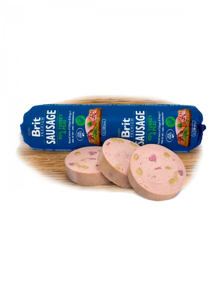 BRIT PREMIUM Kobasica s puretinom i graškom, 800g