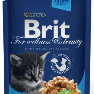 BRIT PREMIUM Komadići u umaku KITTEN, s piletinom, 100g