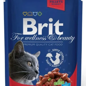 BRIT PREMIUM Komadići u umaku s govedinom i graškom, 100g