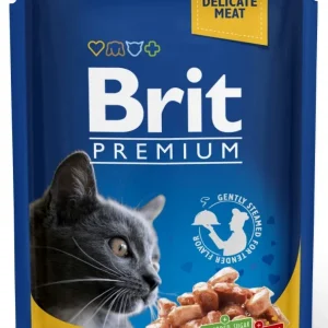 BRIT PREMIUM Komadići u umaku s lososom i pastrvom, 100g