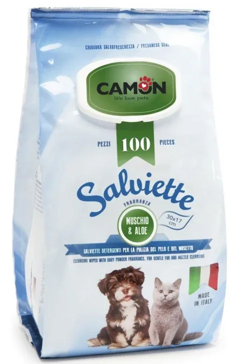 CAMON Higijenske maramice Aloe Vera s mirisom mošusa, 100kom, 30x17cm - Image 2