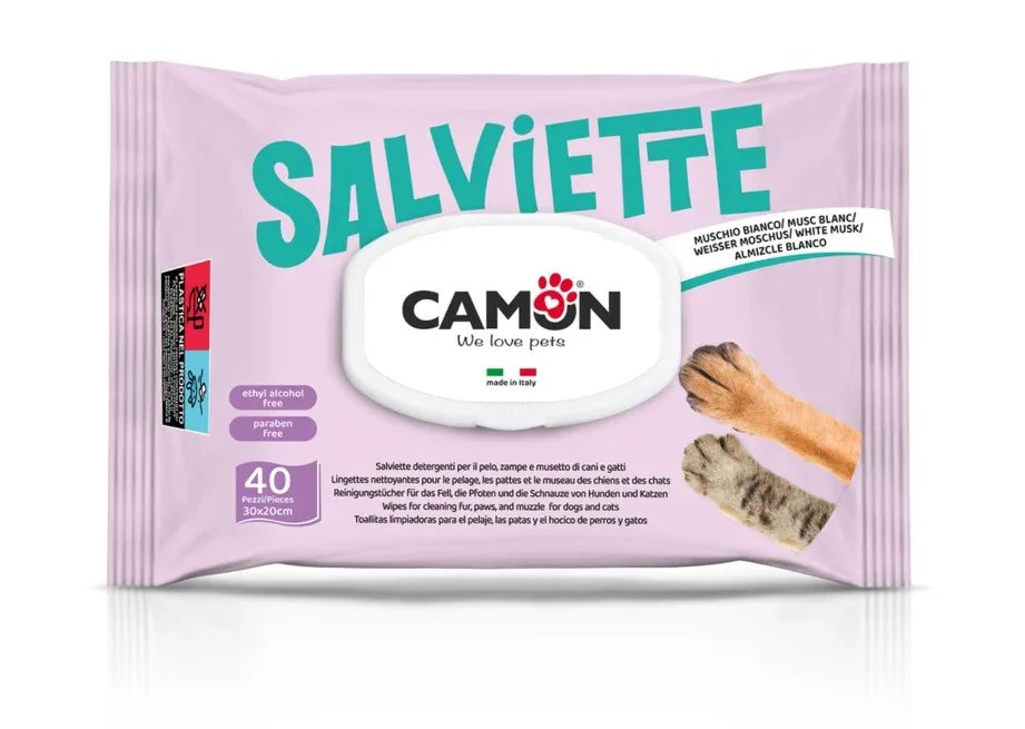 CAMON Higijenske maramice Bijeli mosuš, 40kom, 30x20cm