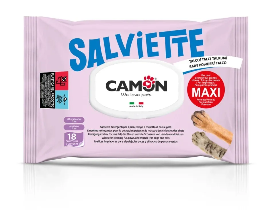 CAMON Higijenske maramice Maxi Talco, miris Baby pudera, 18kom, 30x40cm